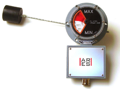 magnetic oil level indicator with electric contact